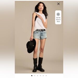 Lucky Brand Mid Rise Festival Studded Jean Shorts, NWT, size 29